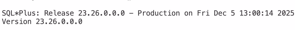 sqlplus 26ai
